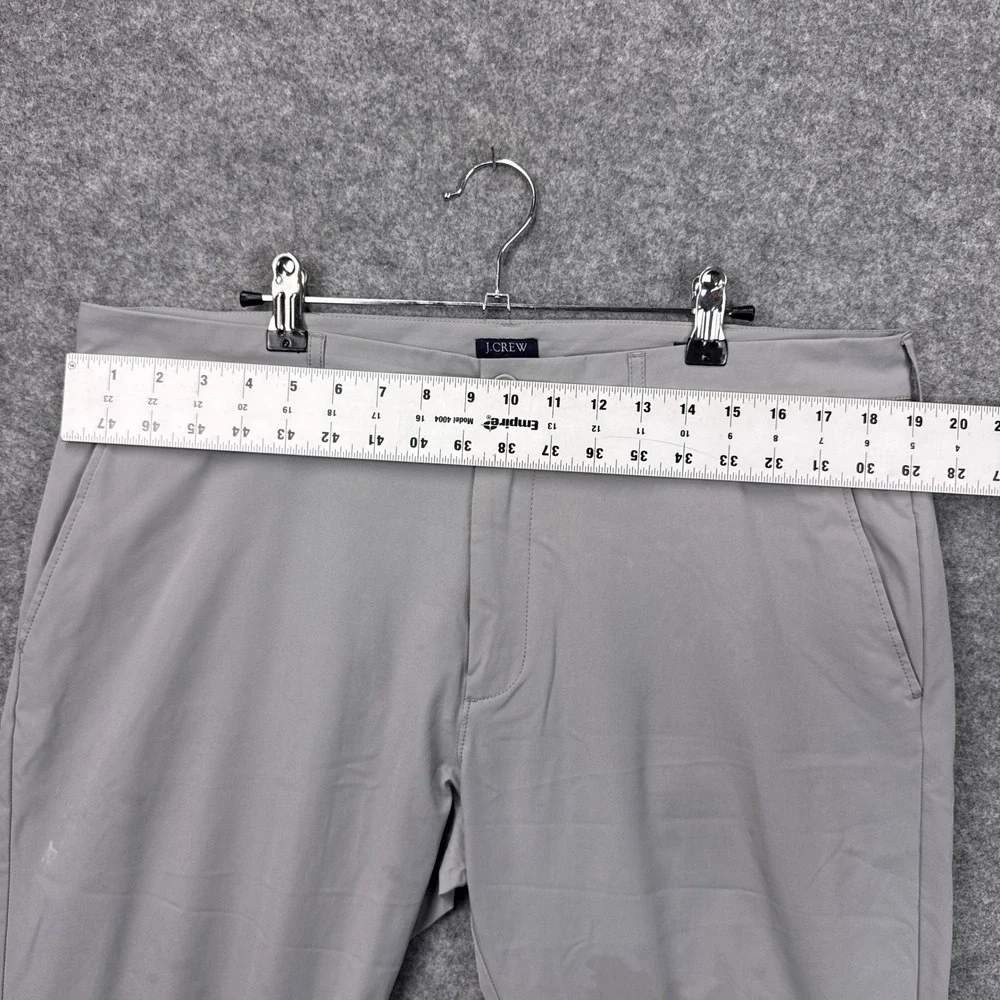 J.Crew Flex Slim Mens 36x34 Light Grey Performance Tech Chino Pants Slim Fit